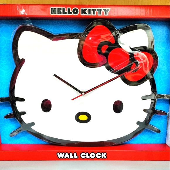 New Sanrio Hello Kitty Large Face Wall Clock, reloj de pare Hello Kitty - Picture 1 of 7